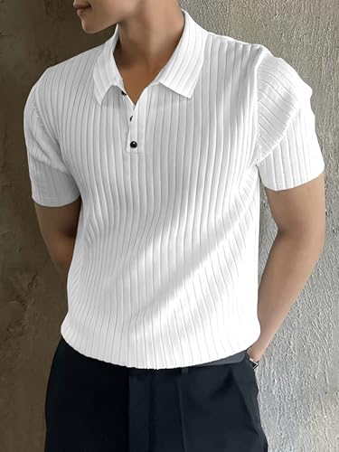 Image of Noble Monk Men's Regular Fit Polo T Shirt |Half Sleeves |Collar Tshirts | Casual T-Shirt | Popcorn T-Shirt for Men
