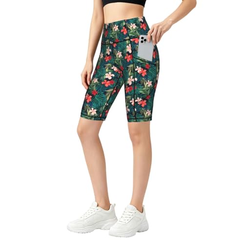 Short de cyclisme hawaïen femme pour le yoga et le running