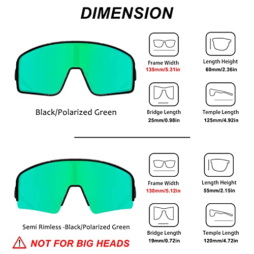 Image of MAXJULI Polarized Sunglasses for Men Women, Windproof Outdoor Sports Cycling Running UV400 Protection Sun Glasses 8121