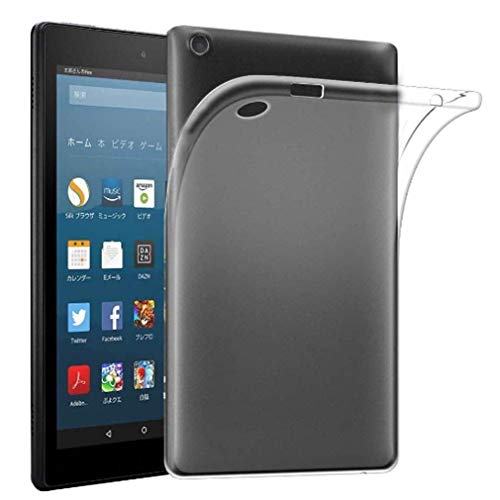 Amazon New Fire HD 8 P[X NA P[X TPUf NA TPU \tg Jo[یJo[y ^ VF ϏՌ wh~ Ռ z C菝h~ NA \tg Jo[ P[X (Fire HD8 2016/2017