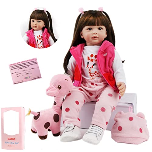 Bambola Reborn Realistica 55 Cm (22 Pollici) – Femmina In Silicone Morbido E Vinile, Corpo In Cotone PP, Con Accessori E Certificato Di Nascita - 3