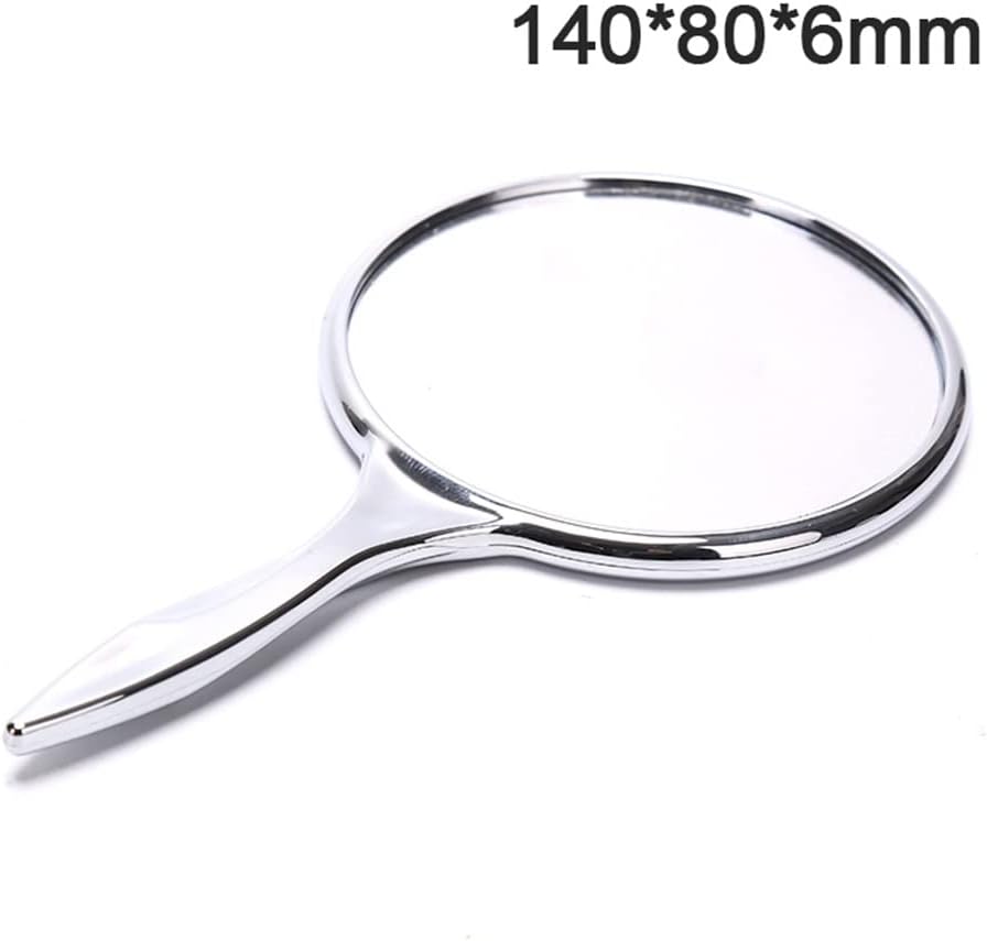 ポータブルコスメティックメイクアップミラー ハンドホールド ラウンドミラー ビューティーツール(カラー:A、サイズ