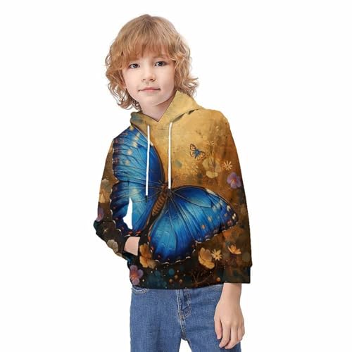 Sweat enfant impression 3D avec poche kangourou pull à capuche graphique dessin animé - 3