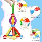 MAGBLOCK 90PCS Magnetic Building Sticks Blocks Toys Gift for Boys and Girls, Magnet Sticks Balls and Rods Building Toy Sets, Sensory Montessori Toys for Preschool Toddlers Kids