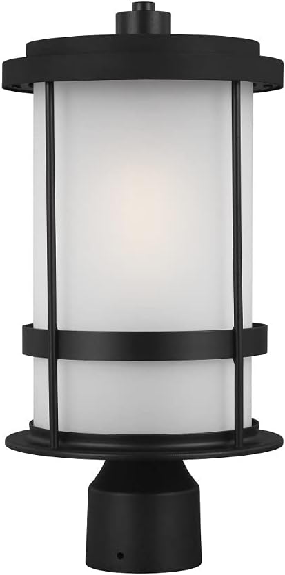Generation Lighting 1-Light Wilburn Outdoor Post Lantern Antique Bronze 8290901-71, Outdoor Lantern Lamp for Patio Decor or Garden Decor, Outdoor Light Fixture Uses Standard or LED Light Bulbs