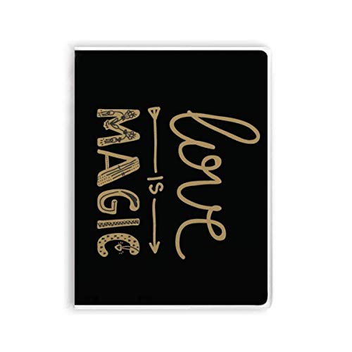 Carnet Love is Magic couverture souple doré pour journal intime et écriture créative