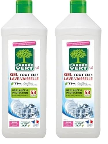 L'Arbre Vert gel Lave-Vaisselle Tout en 1, 720 ml (Lot de 2)