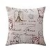 1 Pc poliester poszewka na poduszkę z nadrukiem w stylu Vintage Faux lniana poszewka na poduszkę kwiatowy krajobraz rzuć poszewki na poduszki na sofę-PLCPC-A-02, 45x45 cm