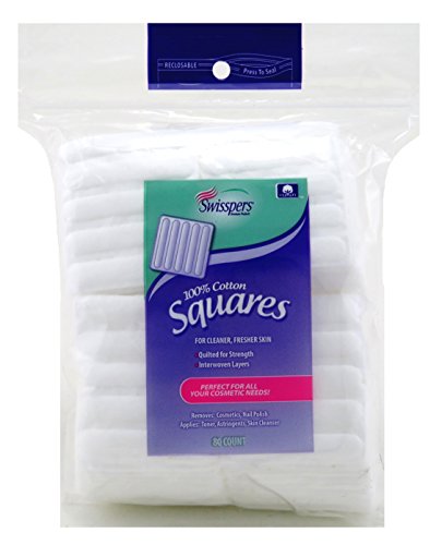 Swisspers Cotton Squares 80 Count Multi-Care Quilted (2 Pack)