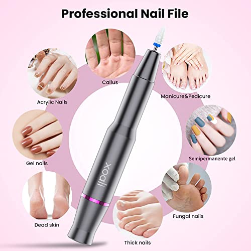 Xoali Electric Nail Drill 25000Rpm, Professional Electric Nail File 12 In 1, Speed Adjustable Efile Kit With Ceramic Nail Drill Bits, Manicure And Pedicure Tools For Nail Drill Machine #TOP4