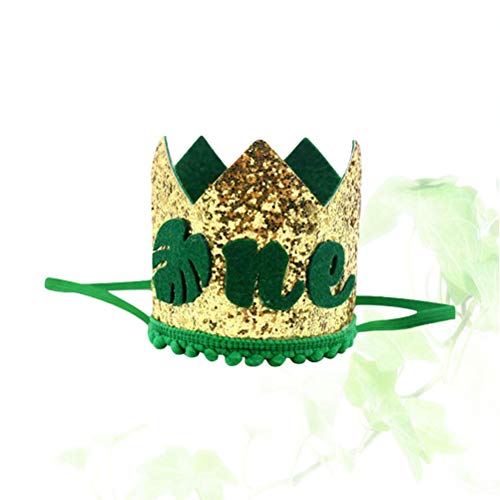 Amosfun EEN eerste 1e verjaardag kroon hoed Carnaval Jungle thema 1e eerste verjaardagsfeestje gunsten levert decoraties - Image 7