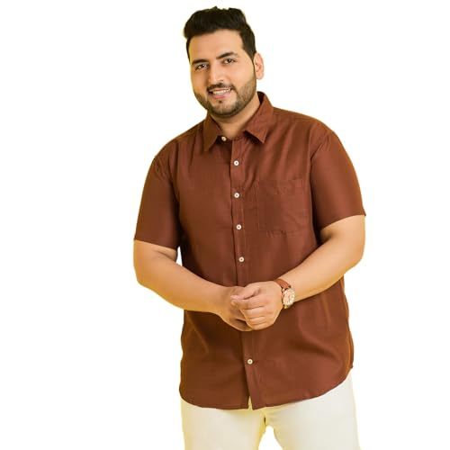 Image of Bigbanana Plus Size Men's Regular Fit Solid Shirt