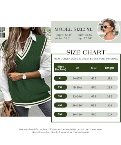 Image of TIYOMI Plus Size Sweater Sleeveless Tops for Women Knitted Tank Tops XL-5XL