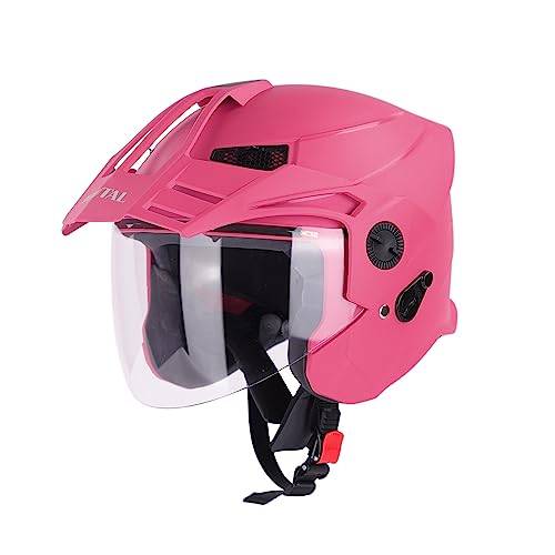 Steelbird SBH-23 Brutal ISI Certified Open Face Helmet Men and Wo...