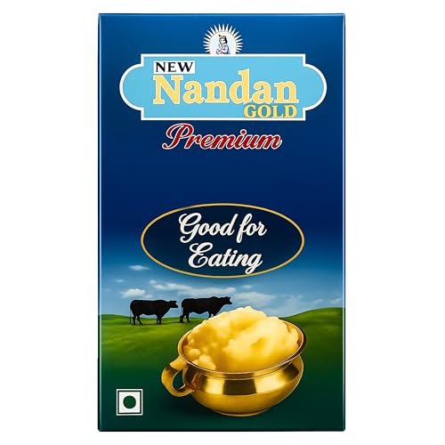 Image of Nandan Gold Vegetable Ghee | Rich, Aromatic, and Nutritious | Ideal for Cooking | 1L Pack of 3