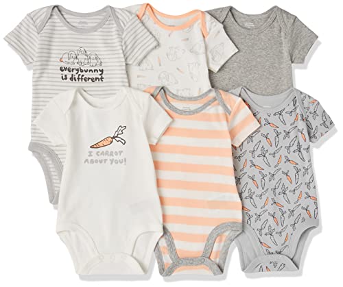Image of Amazon Essentials Unisex Babies' Short-Sleeve Bodysuits