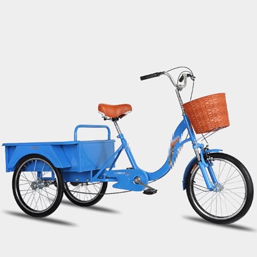 BEDOIN Triciclo Ajustable para Adultos Mayores, Bicicleta para Adultos, Ocio con Cadena, Neumático Sólido, para Hombres Y Mujeres 190cm