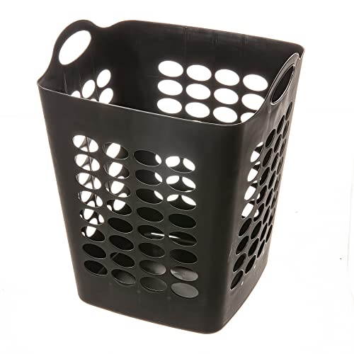 Starplast Tall Square Flex Baskets 3-Pack: 3 Pieces Large Oval-Holes Flexible Polyethylene Laundry Bins, 19.7 X 16.5 X 16.1 Inches, 13.8 Gallon, 26-125 #TOP5