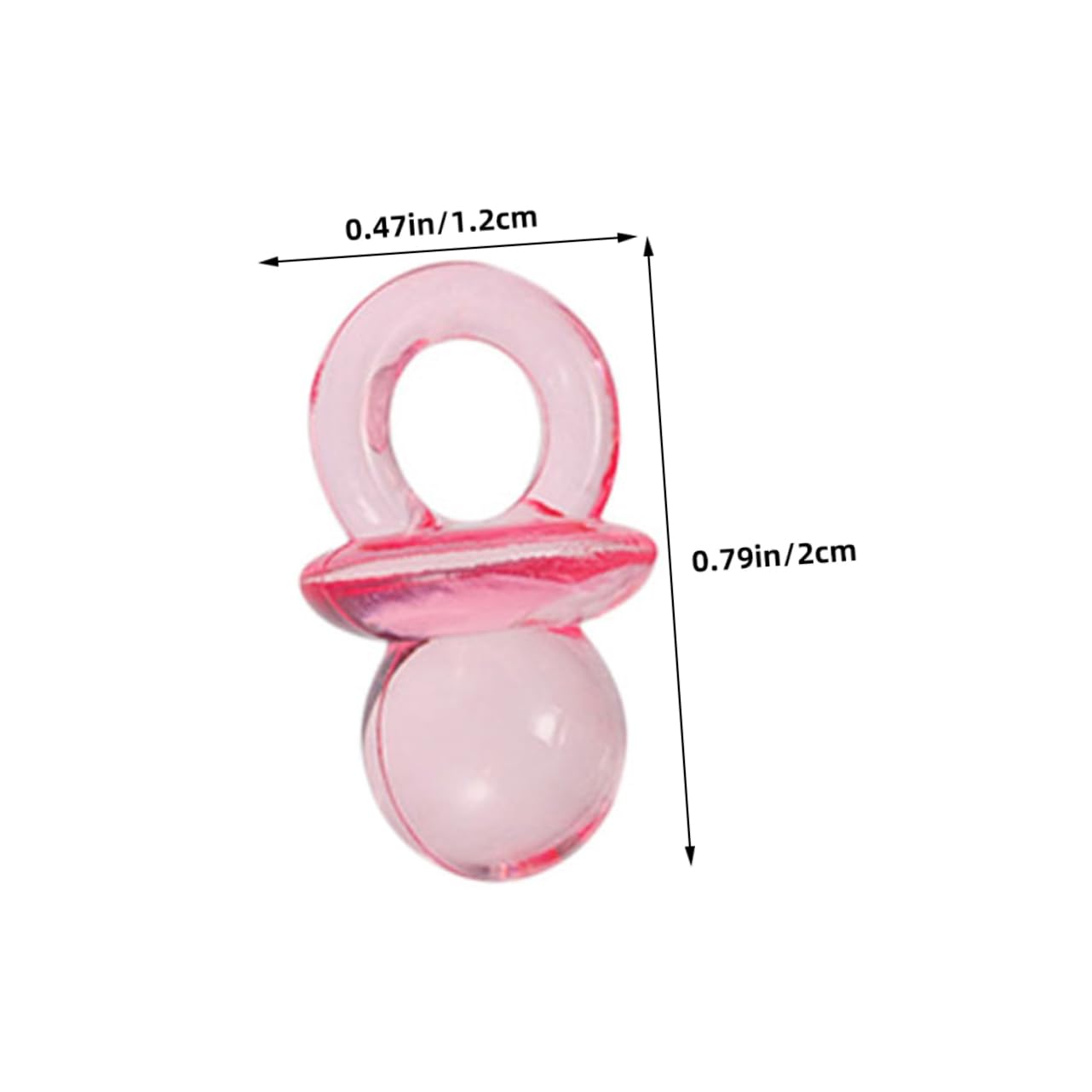 UPKOCH 200pcs Mini Acrylic Pacifiers Shower Games Toys Safe Baby Weaning Soothers Gender Reveal