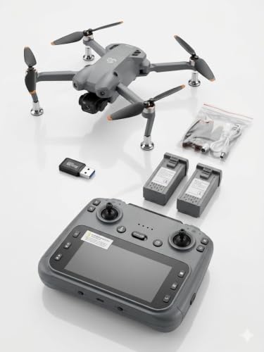 Image of 4k rEmOtE CoNtRoL DuAl cAmErA DrOnE 1080P Wi-fI SeLfIe gEsTuRe rC DrOnE WiTh oBsTaClE AvOiDaNcE BrUsHlEsS MoToR OnE KeY TaKe-oFf & lAnDiNg 4.5 iNcH LcD DiSpLaY (GT50) 63% off