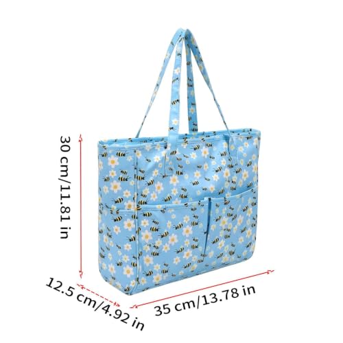 Bolsa para lanas impermeable grande con organizador de ganchillo 7