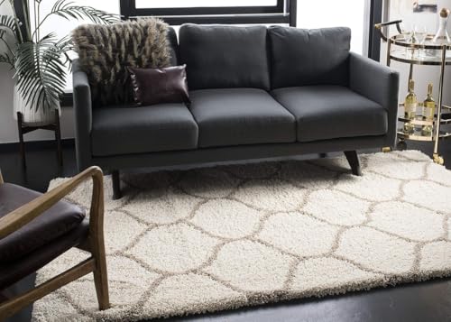 Image of Shaggy Carpet for Home 12 x 16 Feet Ultra-Soft, Thick, and Stylish Shag Texture Ideal for Living Room, Bedroom, or Office - Easy to Clean and Perfect (IvoryBeige)
