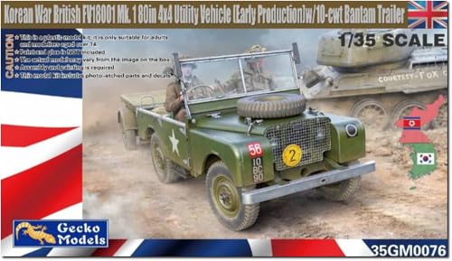 Gecko Models 35gm0076 Maquette Korean War British Fv18001 Mk.1 80in 4x4 Utility Vehicle 1:35