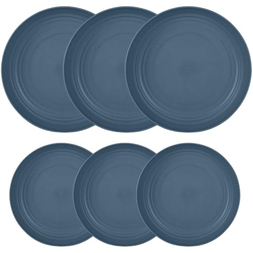 Image of Pepplo Serving Bowl for Soup, Noodle, Pasta, Camping, Picnic, Family Dinner, Salad, Cake, Ice Cream, Pho, Oatmeal, Cereal, Snack, Melamine, Biryani Microwave Safe (20cm+23cm, Blue, Pack of 4)