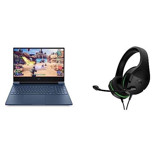Image of HP Victus Gaming Laptop AMD Ryzen 5 5600H 15.6 inch(39.6 cm) FHD IPS Gaming Laptop & HyperX CloudX Stinger Core Gaming Headset (HX-HSCSCX-BK) - Green