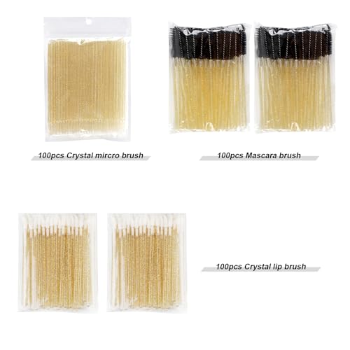 200 sets of false eyelashes kits, disposable micro cotton swabs, and they are matched with false eyelash brushes, lip brushes, mascara brushes, and applicators. False eyelash kits, beauty brush kits - Thumbnail 6