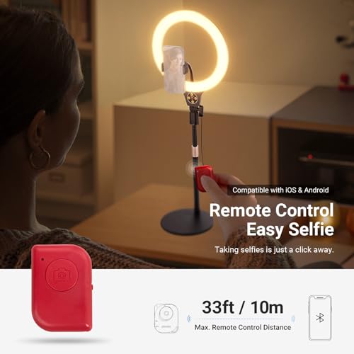 NEEWER ENTRY LEVEL VERSION N37 10.5" RGB Ring Light with Desktop Stand/Phone Holder Compatible with iPhone/Remote, 10W CRI85+ LED Lighting for TikTok YouTube Streaming Recording Laptop Zoom Video Call - image 5