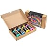 Nakleo Acrylic Paints Set, 4 Colours (60ml, 2oz) Vibrant Fun Blue Green Yellow Pink, Non-Toxic Water-Based Matte, Art and Craft Supplies DIY, Painting Stencils Wall Wood Canvas Paper Fabric Stone #3