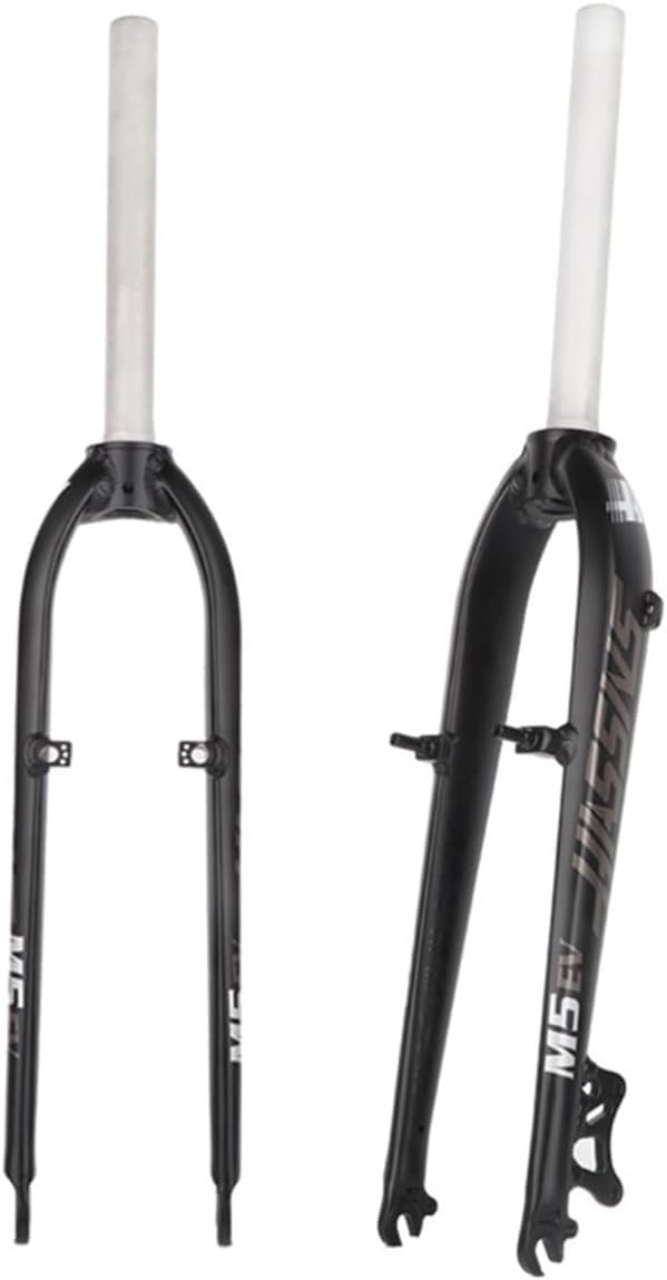Forcella Rigida MTB da 26" e 27,5" Tubo Dritto Senza Filettatura da 1-1/8" QR Freno a Disco V da 9X100mm Lega di Alluminio Ultraleggera Mountain Bike Anteriore A, 27,5"