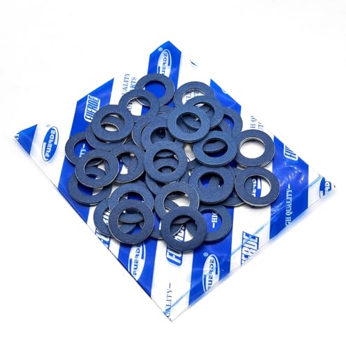 Image of 100-Pack 90430-12031 Oil Drain Plug Gaskets Replacement for Toyota Lexus Scion Crush Washer Seals Replaces# 9043012031 Aluminum