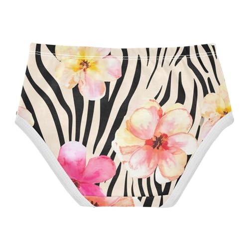 Toddler Girls Underwear 2t Cotton Cute Panties Girl Bright Kids Briefs Undies Pink Flowers Beige Black Zebra Print2