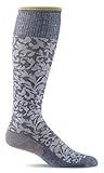 Sockwell Women's Damask Socks, Denim, Small/Medium