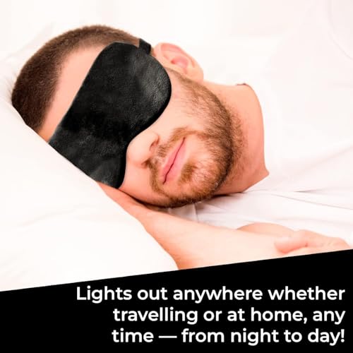 Image of PACK OF 2 Eye Mask for Sleeping with Adjustable Strap Super Soft Sleep Masks Blind Fold for Comfortable Sleep Travelling Eye Pad for Girls Blind Folds for Sleeping - Black and Gray
