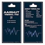 Aairhutシリコンパッド13 W/mK、85 x 45 x 1 mm熱伝導パッド放熱パッドGPU CPU非導電耐熱限界オデッセイカバー、二重自己粘膜付き、PCノートパソコン放熱器/GPS/CPU/LED