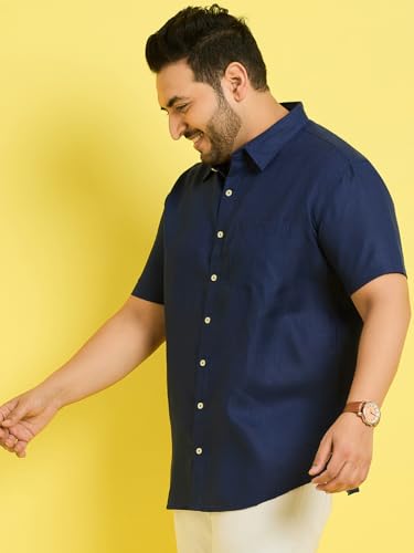 Image of Bigbanana Plus Size Men's Regular Fit Solid Shirt