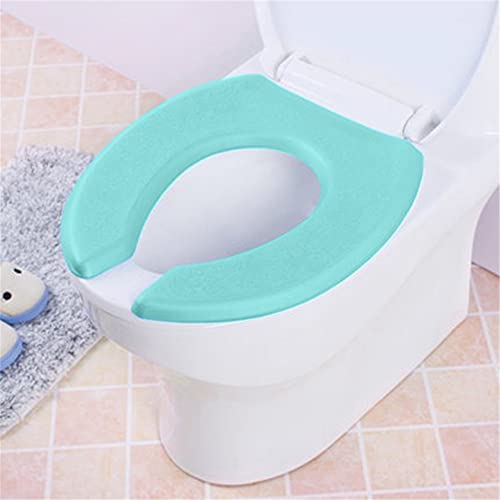 ZYYXB Weicher WC-Sitzbezug Wasserabweisende WC-Sitzmatte O-förmiges WC-Sitzkissen Zuschneidbarer WC-Sitzbezug Verdicken Sie warme WC-Sitzbezüge,Grün – Bild 3