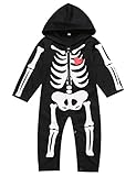 Paddy Field Baby Boy's Skeleton Halloween Costume Long Sleeve Hoodie (18-24 Months, Black01)