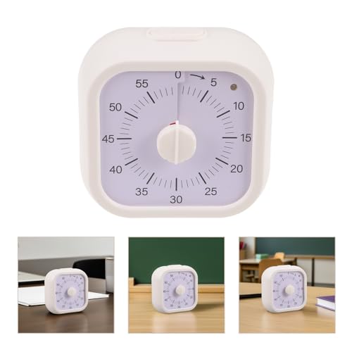 KOMBIUDA Visual Countdown Timer for Classroom and Cooking, 60-Minute Digital Timer with Silent Operation, Abs Material, White Color, Instant Time Tracking and Distraction-Free Learning - Image 8