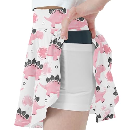 Aflyko Girls' Skorts 2-in-1 Tennis Skirts with Built-in Shorts3