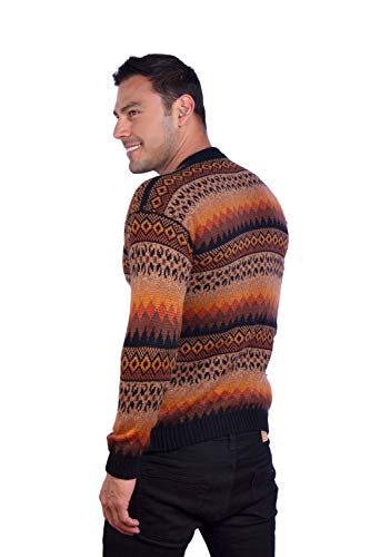 Crewneck Alpaca Sweater for Men - Andean Pullover Knit in Soft Alpaca Wool for Winter Season3