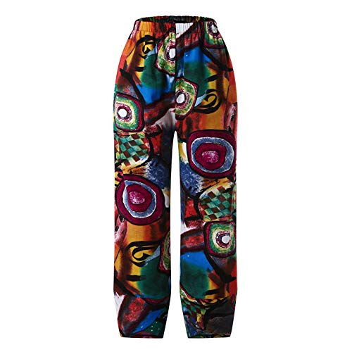 Womens Capri Pants Palazzo Lounge Pants Wide Leg Printed Cropped Bottoms Baggy Trousers Sweatpants with Pockets4