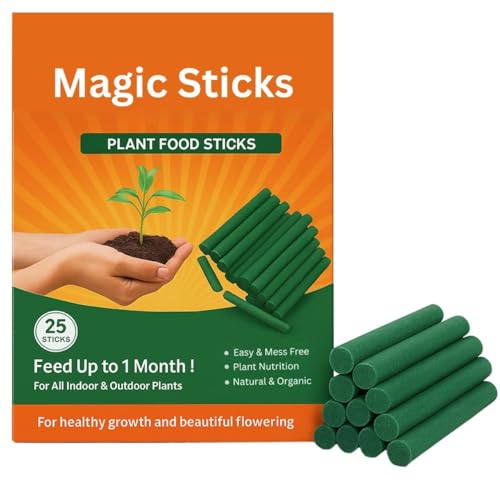 Image of Slow‑Release Plant Food Fertilizer Sticks - 50 Sticks for Indoor & Outdoor Plants - Nutrient-Rich, Mess-Free Growth Booster