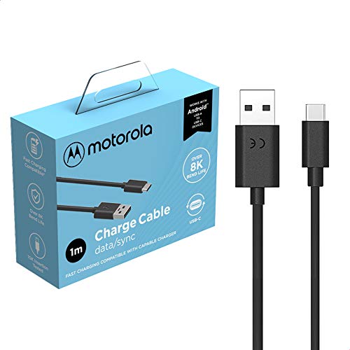 Motorola, Cabo de Dados 1 Metro USB-C - USB-C, Preto