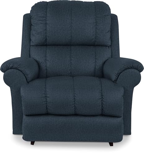 Image of La-Z-Boy Neal Power Rocking Recliner with Headrest & Lumbar, Navy | Fully Adjustable Comfort on a Larger Scale