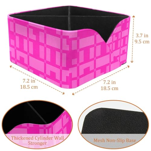 Organiseur de bureau rectangulaire rose papeterie et cosmétiques
