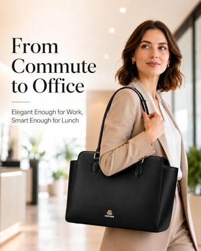 LOVEVOOK 2-in-1 Work Bag with Lunch Compartment, Lunch Tote Bag for Women - image 2